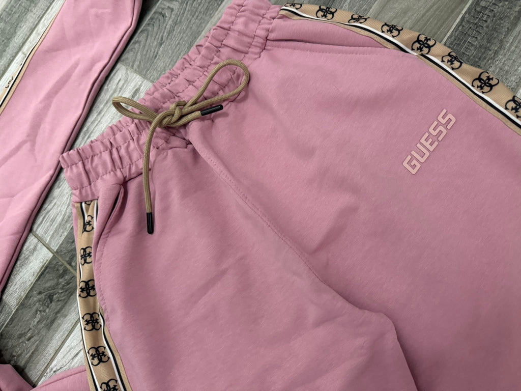 Women’s Pink Hooded Cotton Tracksuit
